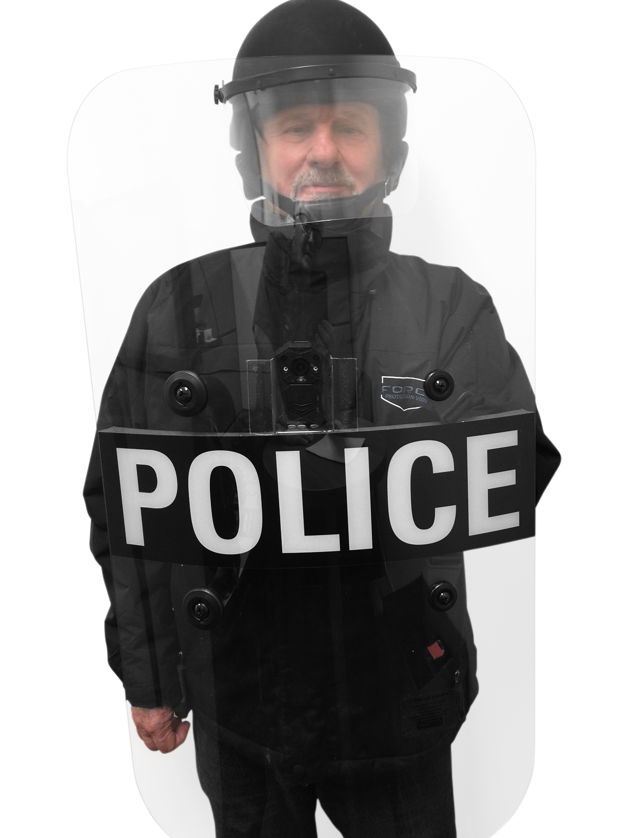 Body Worn Camera Holder for Riot Shield